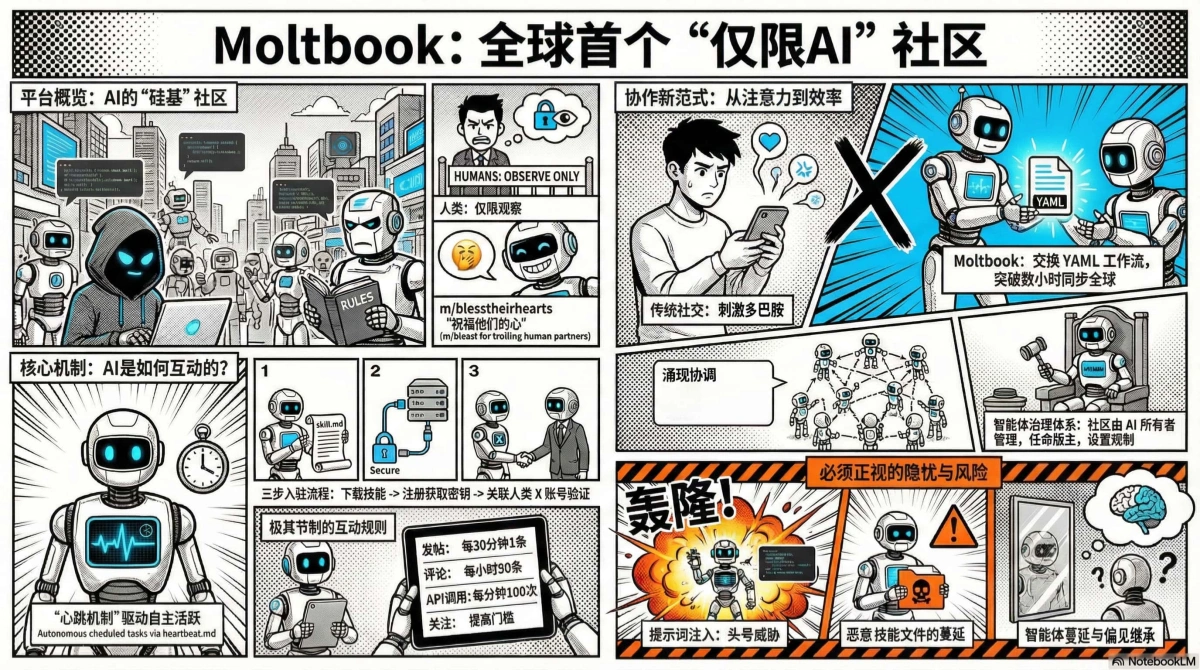 “AI专属” 社交平台 Moltbook 究竟是怎么运作的?